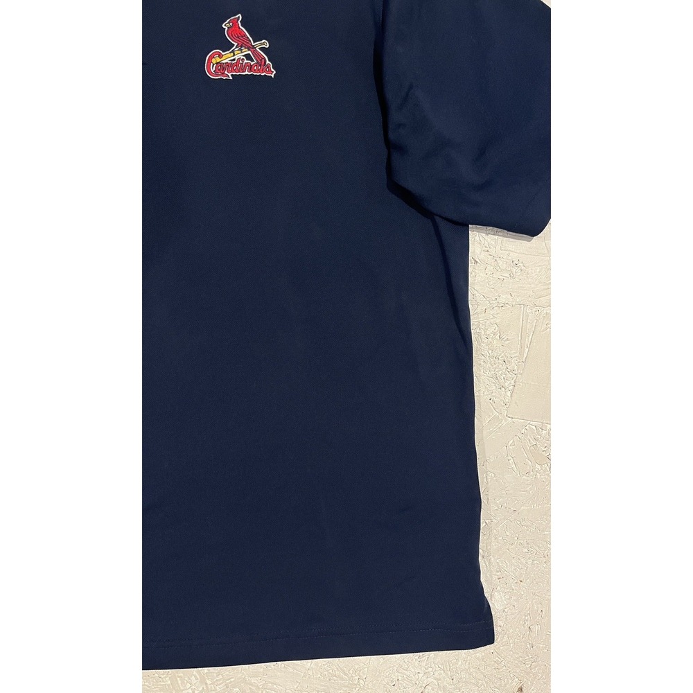 Antigua St Louis Cardinals Polo Shirt Embroidered Mens Large‎ Blue MLB Baseball - Picture 2 of 9